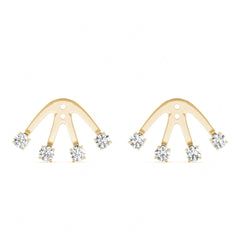 2.00mm Round Cut Unique Style Stud Earrings For Her