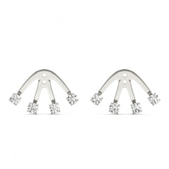 2.00mm Round Cut Unique Style Stud Earrings For Her