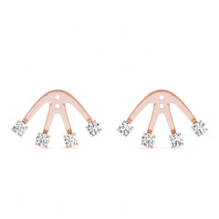 2.00mm Round Cut Unique Style Stud Earrings For Her