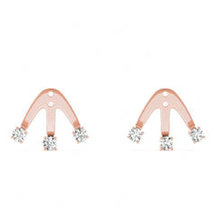 2.50mm Round Cut Unique Style Stud Earrings For Women/Her