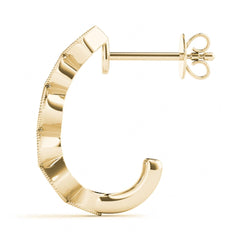 3.50 MM Round Cut Half Hoop Style Earrings For Women/Her