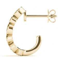 3.50Round Cut Half Hoop Style Earrings For Women/Her