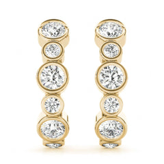 3.50Round Cut Half Hoop Style Earrings For Women/Her