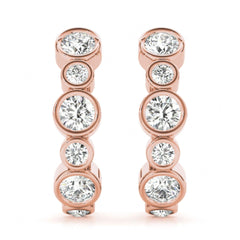 3.50Round Cut Half Hoop Style Earrings For Women/Her