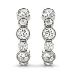 3.50Round Cut Half Hoop Style Earrings For Women/Her