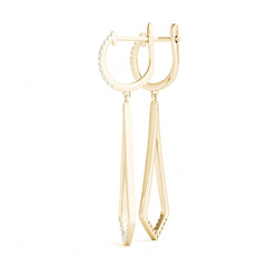 1.10MM Round Cut Hoop Dangle Earrings For Women/Her