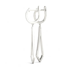 1.10MM Round Cut Hoop Dangle Earrings For Women/Her