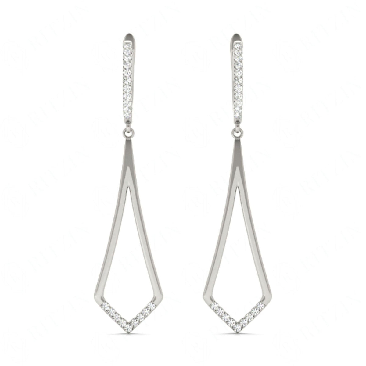 1.10MM Round Cut Hoop Dangle Earrings For Women/Her