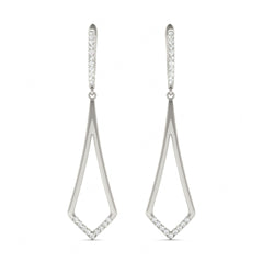 1.10MM Round Cut Hoop Dangle Earrings For Women/Her