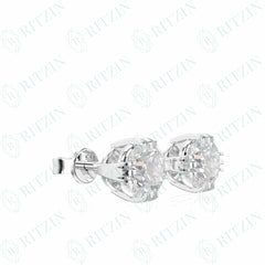 0.50 TCW Round Brilliant Cut Stud 10K Lab Grown Diamond Earrings for Women