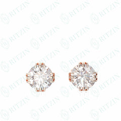 0.50 TCW Round Brilliant Cut Stud 10K Lab Grown Diamond Earrings for Women