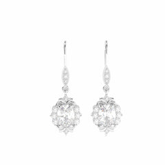 1.80 TCW Oval Cut Drop Dangle 10K Lab Grown Diamond Earrings for Women