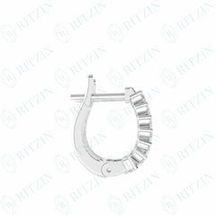 1.00 TCW Marquise Cut Huggie Hoop 10K Lab Grown Diamond Earrings for Women