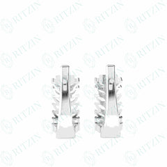 1.00 TCW Marquise Cut Huggie Hoop 10K Lab Grown Diamond Earrings for Women