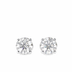 1,70 TCW Ohrstecker mit rundem Brillantschliff, 10 K, im Labor gezüchtete Diamanten für Damen