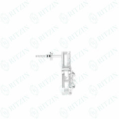1,50 TCW Ohrstecker mit rundem Brillantschliff, 10 K, im Labor gezüchtete Diamanten für Damen
