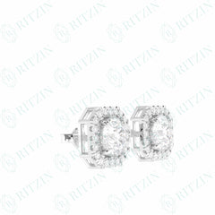 2.00 TCW Round Brilliant Cut Stud 10K Lab Grown Diamond Earrings for Women