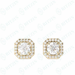 2.00 TCW Round Brilliant Cut Stud 10K Lab Grown Diamond Earrings for Women