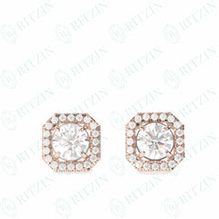 2.00 TCW Round Brilliant Cut Stud 10K Lab Grown Diamond Earrings for Women
