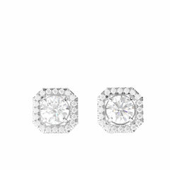 2.00 TCW Round Brilliant Cut Stud 10K Lab Grown Diamond Earrings for Women