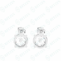 2.25 TCW Round Brilliant Cut Stud 10K Lab Grown Diamond Earrings for Women