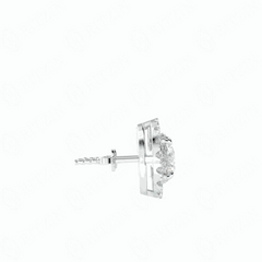 1,60 TCW Ohrstecker mit rundem Brillantschliff, 10 K, im Labor gezüchtete Diamanten für Damen