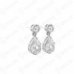 4.70 TCW Round Brilliant Cut Drop Dangle 10K Lab Grown Diamond Earrings for Women