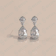 4.70 TCW Round Brilliant Cut Drop Dangle 10K Lab Grown Diamond Earrings for Women