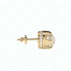 2.15 TCW Round Brilliant Cut Stud 10K Lab Grown Diamond Earrings for Women