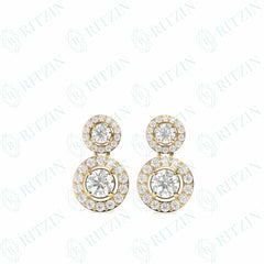 2.00 TCW Round Brilliant Cut Drop Dangle 10K Lab Grown Diamond Earrings for Women