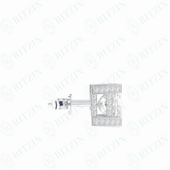 5.70 TCW Princess Cut Stud 10K Lab Grown Diamond Earrings for Women