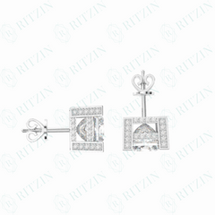 5.70 TCW Princess Cut Stud 10K Lab Grown Diamond Earrings for Women