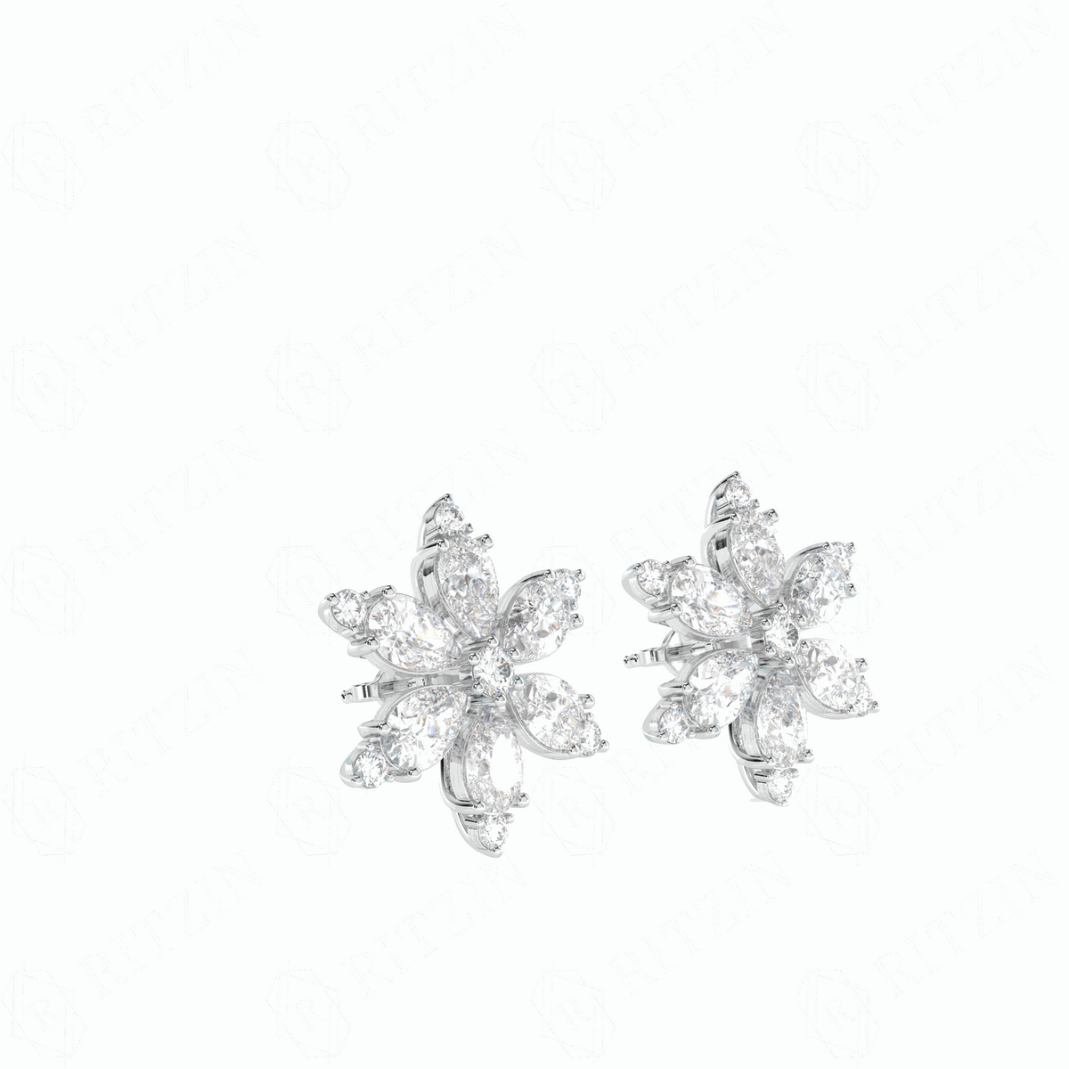 1.40 TCW Pear Cut Stud 10K Lab Grown Diamond Earrings for Women