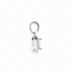 1.00 TCW Round Brilliant Cut Charm 10K Lab Grown Diamond Pendant for Women