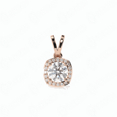 1.00 TCW Round Brilliant Cut Charm 10K Lab Grown Diamond Pendant for Women