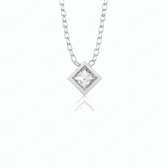 1,00 Karat Princess-Schliff-Charm-Anhänger aus 10 Karat im Labor gezüchteter Diamant für Damen