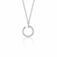 0,20 TCW runder Brillantschliff-Charm-Anhänger aus 10 Karat im Labor gezüchteter Diamant für Damen