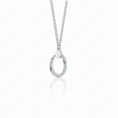 0,20 TCW runder Brillantschliff-Charm-Anhänger aus 10 Karat im Labor gezüchteter Diamant für Damen