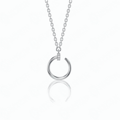 0,20 TCW runder Brillantschliff-Charm-Anhänger aus 10 Karat im Labor gezüchteter Diamant für Damen