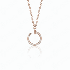 0,20 TCW runder Brillantschliff-Charm-Anhänger aus 10 Karat im Labor gezüchteter Diamant für Damen