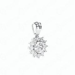 1.40 TCW Round Brilliant Cut Charm 10K Lab Grown Diamond Pendant for Women