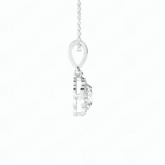 1.00 TCW Round Brilliant Cut Charm 10K Lab Grown Diamond Pendant for Women