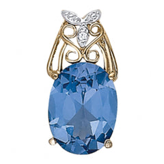 12.00 x 10.00 MM Oval_And_Round Cut Diamond Unique Pendant for_Women.