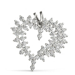 2.00MM  Round Cut Heart Shape Charm Pendant For _Her.