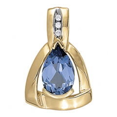 12.00 x 10.00 MM Oval And Round Cut Diamond Unique Pendant for_Women