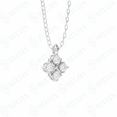 Round Cut Charm Yellow Gold Everyday Pendant Lab Grown Diamond