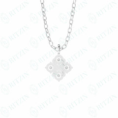 Round Cut Charm Yellow Gold Everyday Pendant Lab Grown Diamond