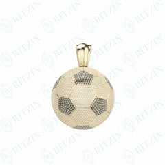 11.50 TCW Round Brilliant Cut Hip Hop 10K Lab Grown Diamond Pendant for Women
