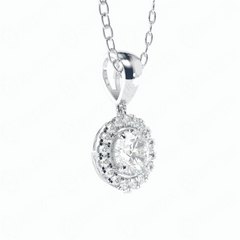 1.60 TCW Round Brilliant Cut Charm 10K Lab Grown Diamond Pendant for Women