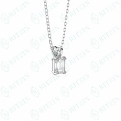 2,50 TCW Smaragdschliff-Charm 10K Lab Grown Diamond Anhänger für Damen